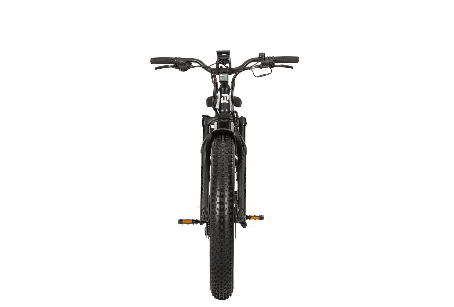 Front view of E11EVEN DEFIANT step-thru fat tire electric bike