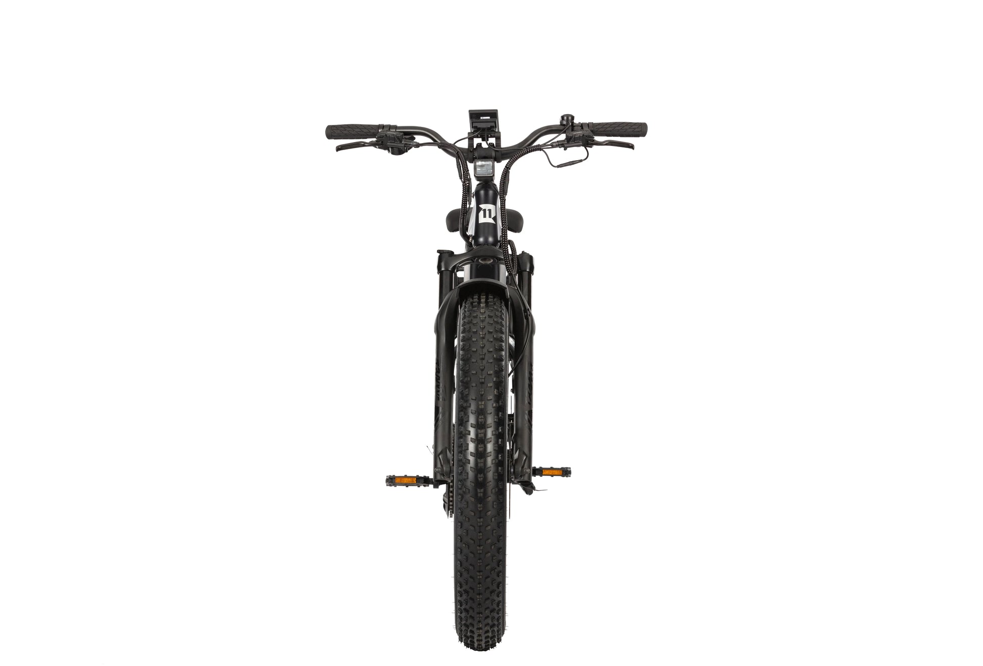 Front view of E11EVEN DEFIANT step-thru fat tire electric bike
