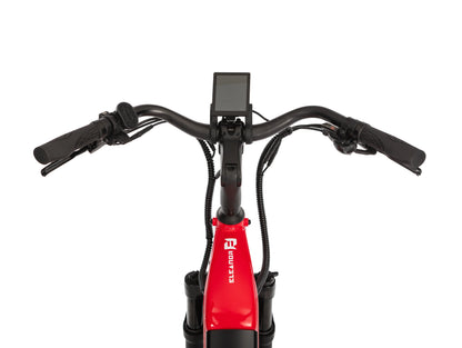 Close-up of the handlebar display front on the E11EVEN ELEANOR electric bike.